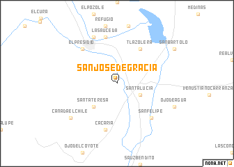 map of San José de Gracia