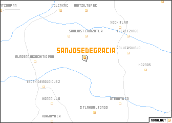 map of San José de Gracia