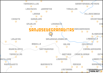 map of San José de Granaditas