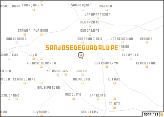 map of San José de Guadalupe