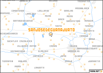 map of San José de Guanajuato