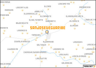 map of San José de Guaribe