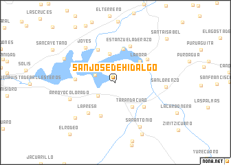 map of San José de Hidalgo