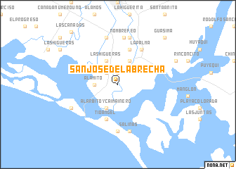 map of San José de la Brecha