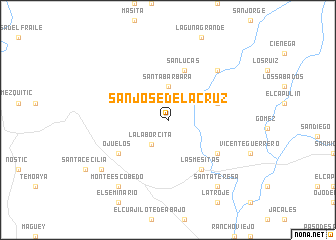 map of San José de la Cruz