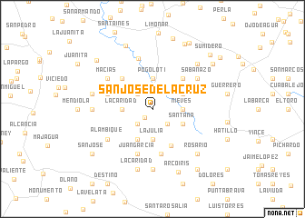 map of San José de la Cruz