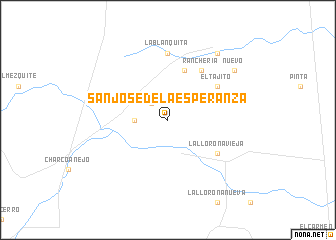 map of San José de la Esperanza