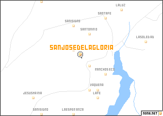 map of San José de la Gloria