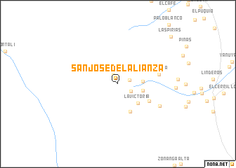 map of San José del Alianza