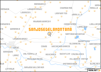 map of San José de la Montaña