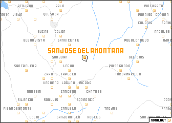 map of San José de la Montaña