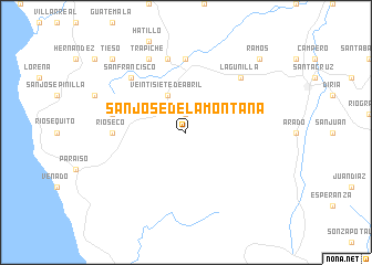 map of San José de la Montaña