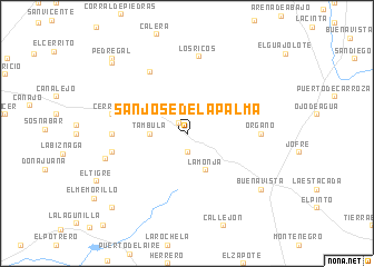 map of San José de la Palma