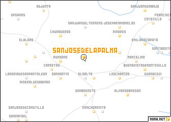 map of San José de la Palma