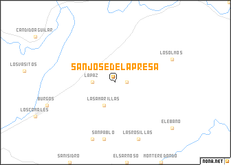 map of San José de la Presa