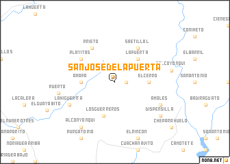 map of San José de la Puerta