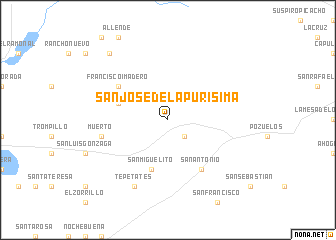 map of San Joséde la Purísima