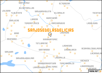 map of San José de las Delicias