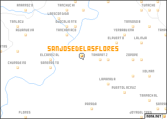 map of San José de las Flores