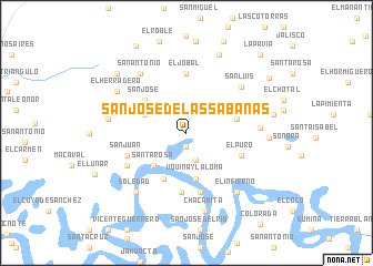 map of San José de las Sabanas