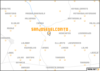map of San José del Corito