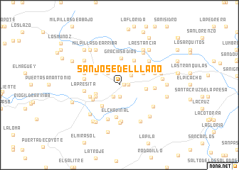 map of San José del Llano