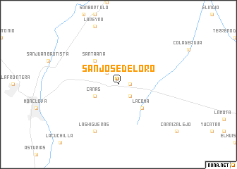 map of San José del Oro