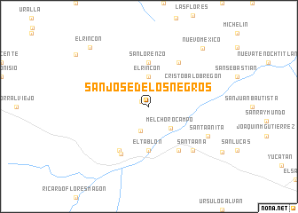 map of San José de los Negros