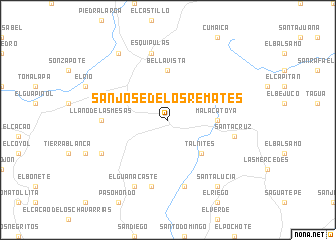 map of San José de los Remates