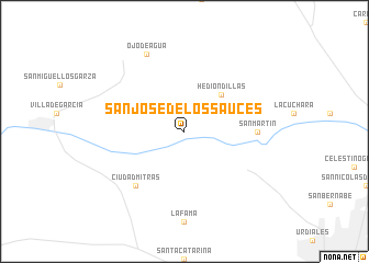 map of San José de los Sauces