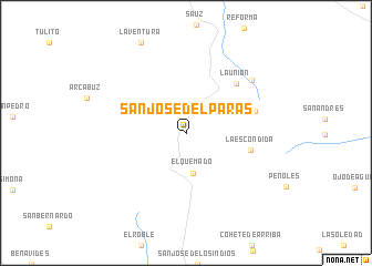 map of San José del Paras
