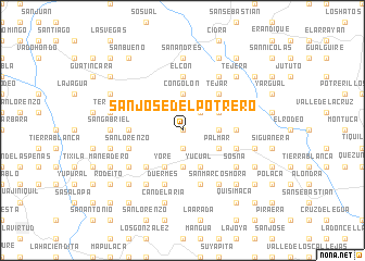 map of San José del Potrero