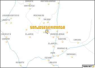 map of San José de Miranda