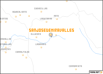map of San José de Miravalles