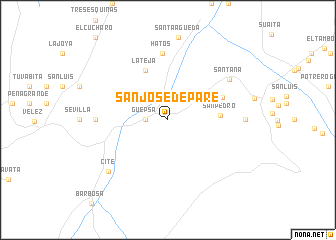 map of San José de Pare