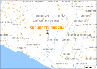 map of San José El Naranjo