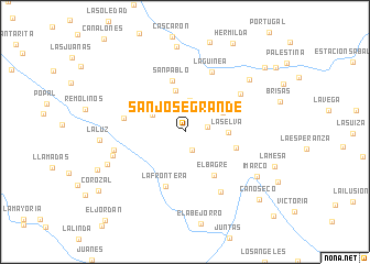 map of San José Grande