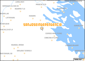 map of San José Independencia