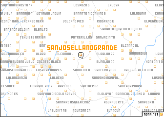 map of San José Llano Grande