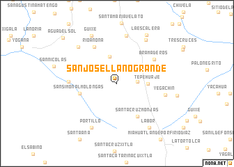 map of San José Llano Grande