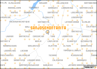 map of San José Montañita