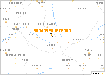 map of San José Ojetenán