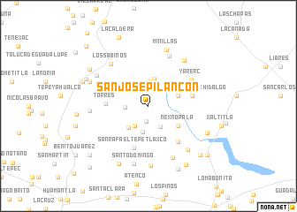 map of San José Pilancón