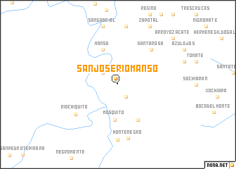 map of San José Río Manso