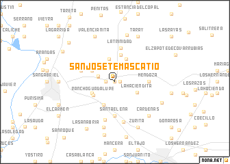 map of San José Temascatío