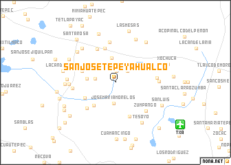 map of San José Tepeyahualco