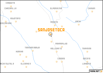 map of San José Toca