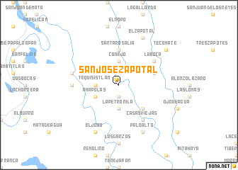 map of San José Zapotal