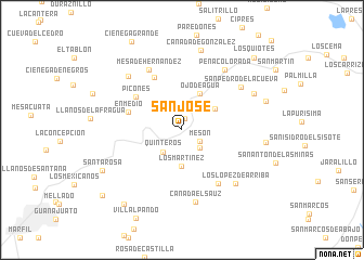 map of San José