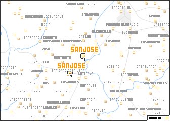 map of San José